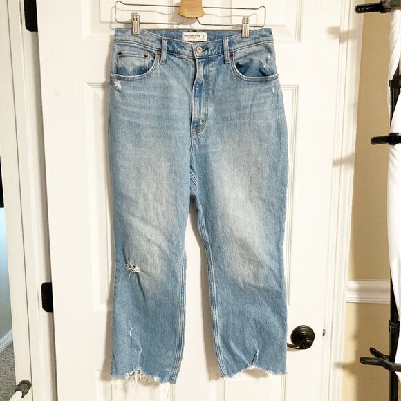 Abercrombie & Fitch The Kick Flare Ultra High Rise Curve Love Size 30/10S - Picture 1 of 9